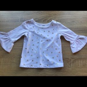 Cute white ruffle top!